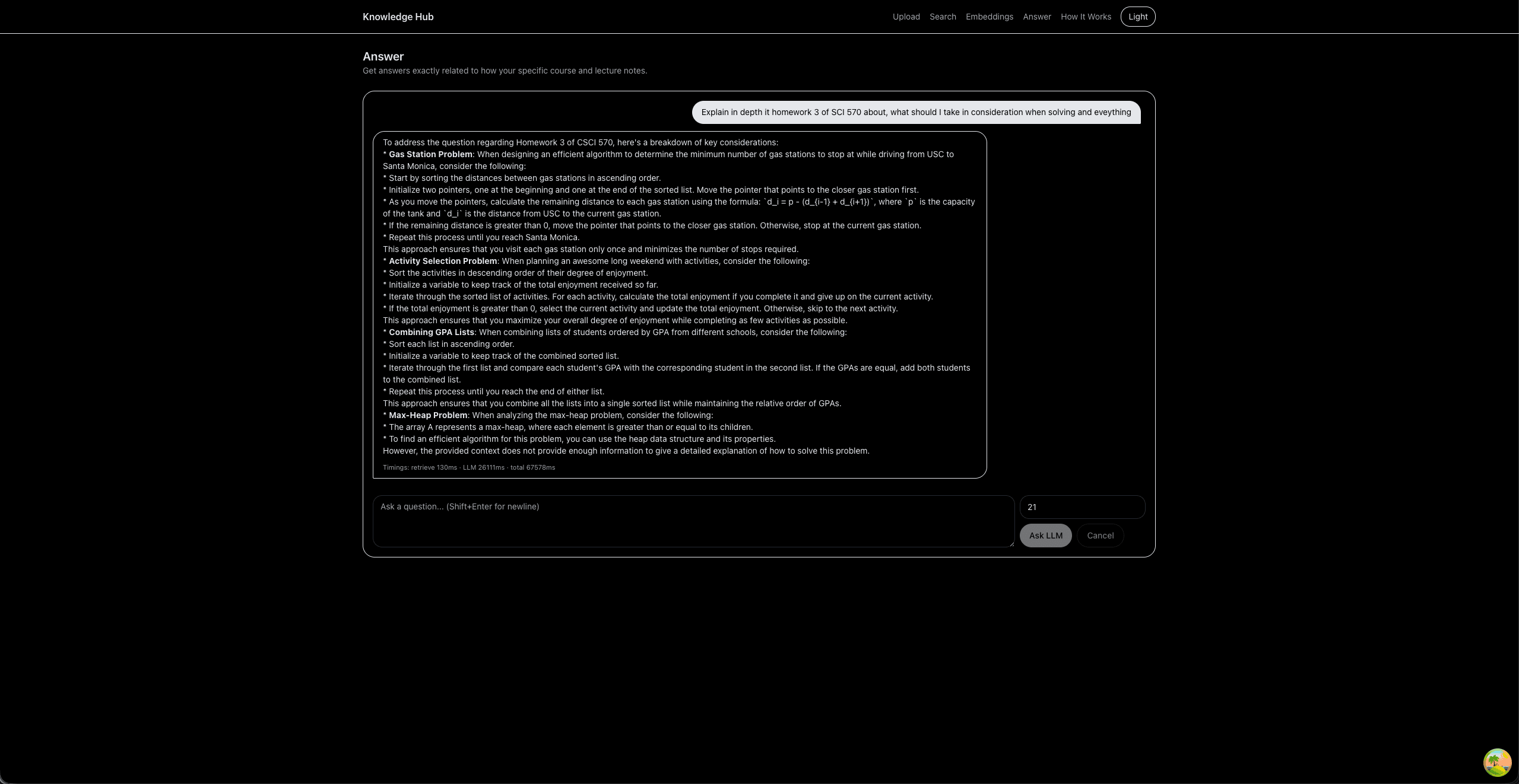 Knowledge Hub - AI-Powered Question Answering Interface